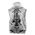 2026 Autumn Rugby Nations New Zealand Custom Sleeveless Zip Hoodie White Kowhaiwhai Maori Tribal Taniko Motif