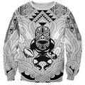 2026 Autumn Rugby Nations New Zealand Custom Sweatshirt White Kowhaiwhai Maori Tribal Taniko Motif