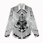 2026 Autumn Rugby Nations New Zealand Custom Women Casual Shirt White Kowhaiwhai Maori Tribal Taniko Motif