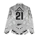 2026 Autumn Rugby Nations New Zealand Custom Women Casual Shirt White Kowhaiwhai Maori Tribal Taniko Motif