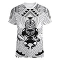 2026 Autumn Rugby Nations New Zealand Custom Women V-Neck T-Shirt White Kowhaiwhai Maori Tribal Taniko Motif