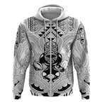 2026 Autumn Rugby Nations New Zealand Custom Zip Hoodie White Kowhaiwhai Maori Tribal Taniko Motif