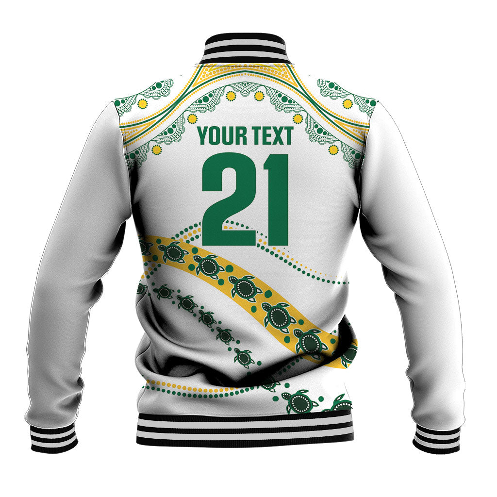 2026 Autumn Rugby Nations Australia Custom Baseball Jacket Indigenous Turtle Aboriginal Dot Art