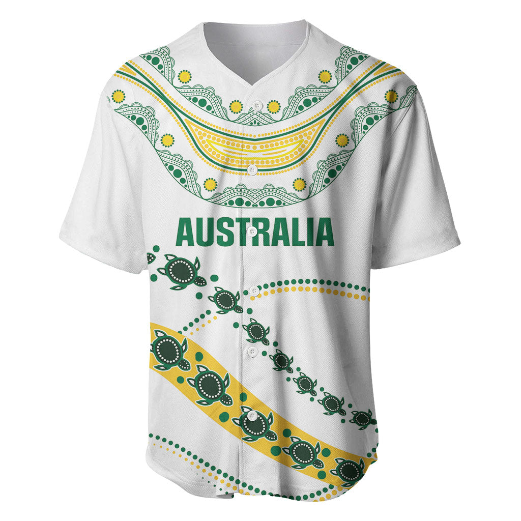 2026 Autumn Rugby Nations Australia Custom Baseball Jersey Indigenous Turtle Aboriginal Dot Art