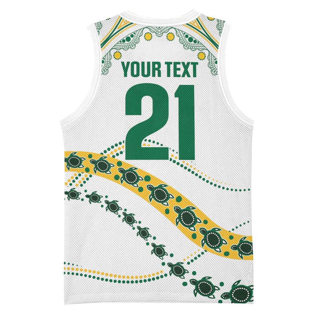 2026 Autumn Rugby Nations Australia Custom Basketball Jersey Indigenous Turtle Aboriginal Dot Art