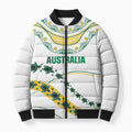 2026 Autumn Rugby Nations Australia Custom Bomber Puffer Jacket Indigenous Turtle Aboriginal Dot Art