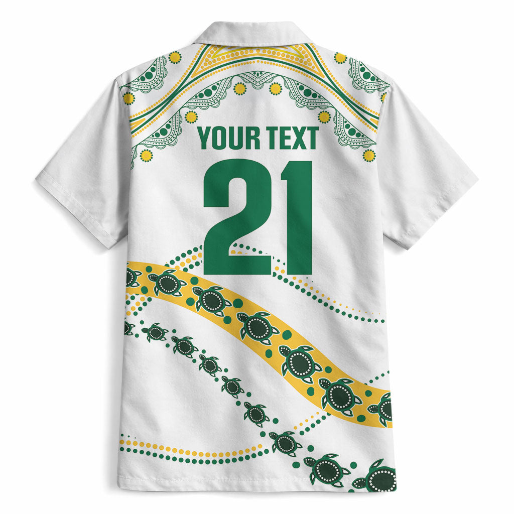 2026 Autumn Rugby Nations Australia Custom Hawaiian Shirt Indigenous Turtle Aboriginal Dot Art
