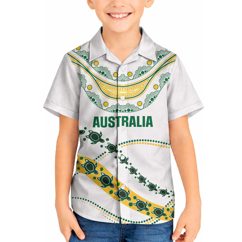 2026 Autumn Rugby Nations Australia Custom Hawaiian Shirt Indigenous Turtle Aboriginal Dot Art
