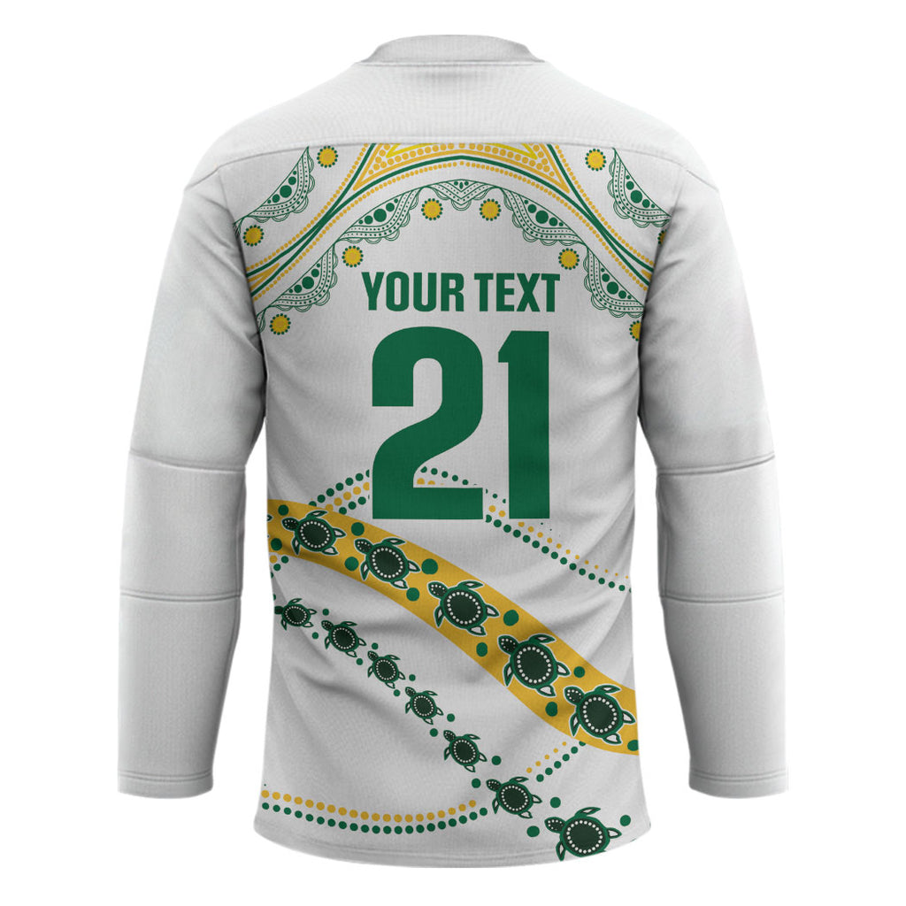 2026 Autumn Rugby Nations Australia Custom Hockey Jersey Indigenous Turtle Aboriginal Dot Art