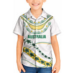 2026 Autumn Rugby Nations Australia Custom Kid Hawaiian Shirt Indigenous Turtle Aboriginal Dot Art