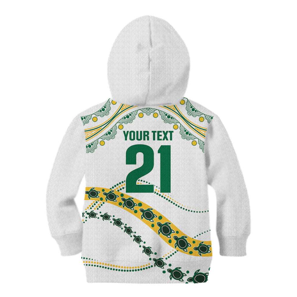 2026 Autumn Rugby Nations Australia Custom Kid Hoodie Indigenous Turtle Aboriginal Dot Art
