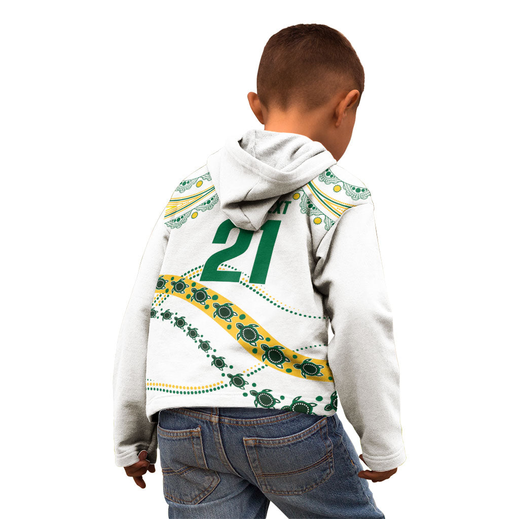 2026 Autumn Rugby Nations Australia Custom Kid Hoodie Indigenous Turtle Aboriginal Dot Art
