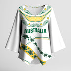 2026 Autumn Rugby Nations Australia Custom Kimono Sleeve Blouse Indigenous Turtle Aboriginal Dot Art