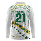2026 Autumn Rugby Nations Australia Custom Long Sleeve Polo Shirt Indigenous Turtle Aboriginal Dot Art