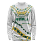 2026 Autumn Rugby Nations Australia Custom Long Sleeve Shirt Indigenous Turtle Aboriginal Dot Art