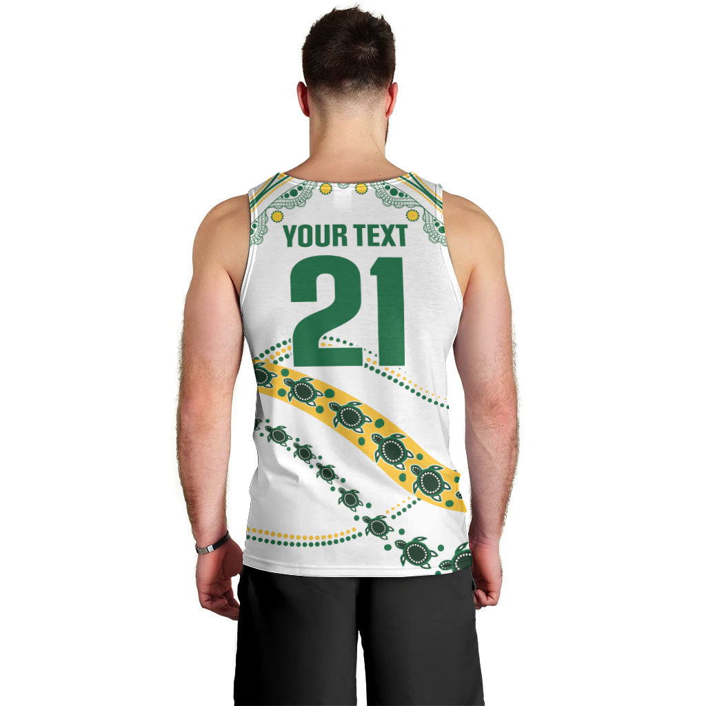 2026 Autumn Rugby Nations Australia Custom Men Tank Top Indigenous Turtle Aboriginal Dot Art