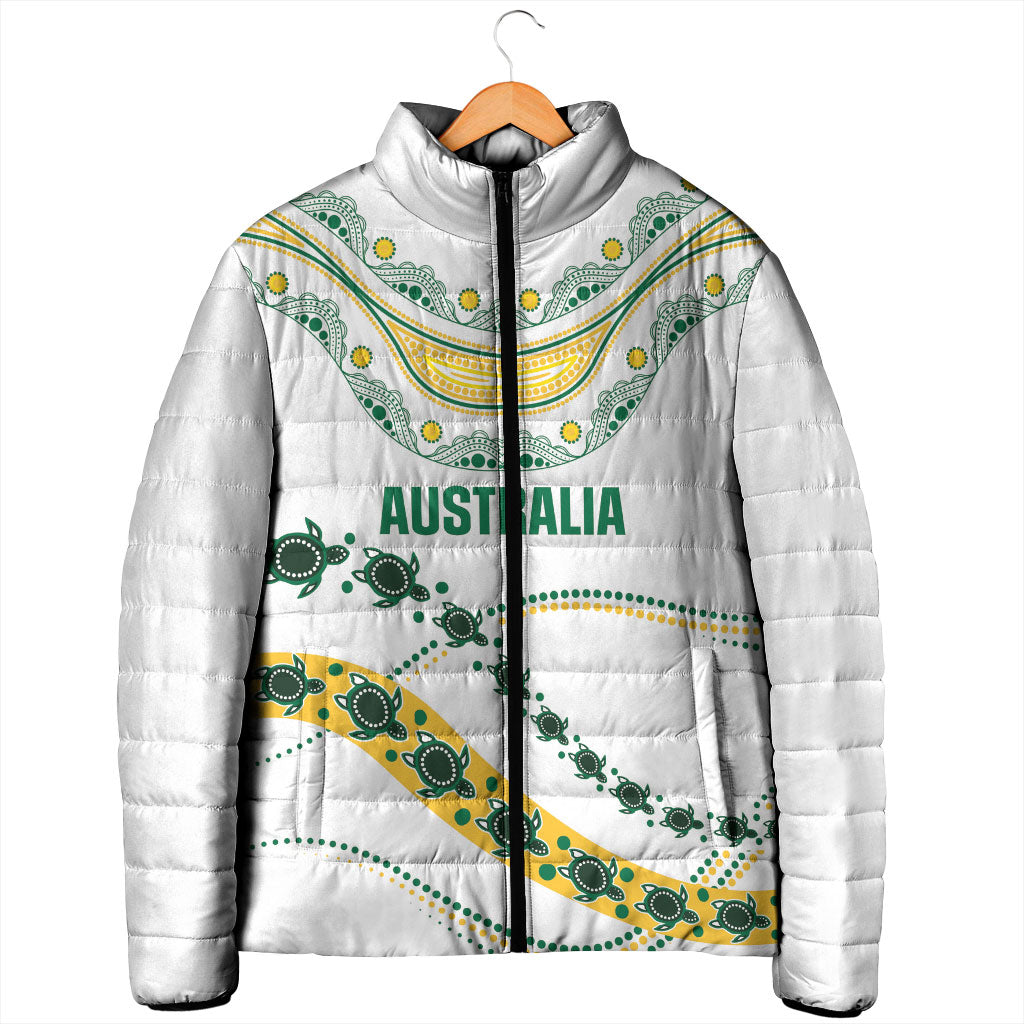2026 Autumn Rugby Nations Australia Custom Padded Jacket Indigenous Turtle Aboriginal Dot Art