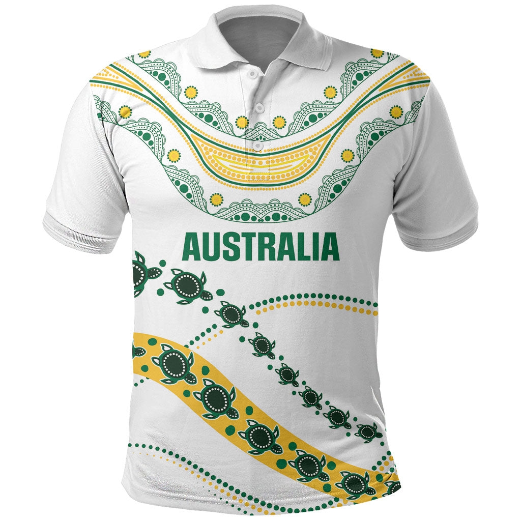 2026 Autumn Rugby Nations Australia Custom Polo Shirt Indigenous Turtle Aboriginal Dot Art