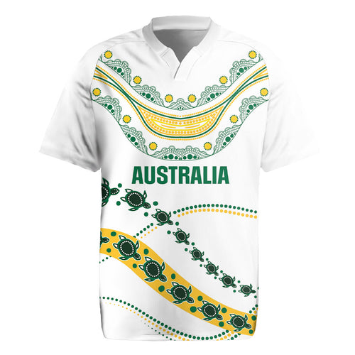 2026 Autumn Rugby Nations Australia Custom Rugby Jersey Indigenous Turtle Aboriginal Dot Art