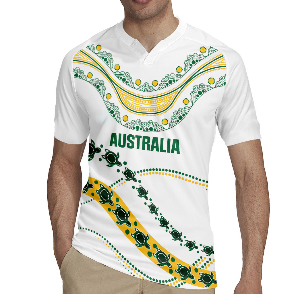 2026 Autumn Rugby Nations Australia Custom Rugby Jersey Indigenous Turtle Aboriginal Dot Art