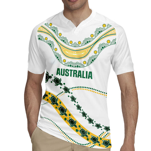 2026 Autumn Rugby Nations Australia Custom Rugby Jersey Indigenous Turtle Aboriginal Dot Art