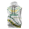 2026 Autumn Rugby Nations Australia Custom Sleeveless Hoodie Indigenous Turtle Aboriginal Dot Art