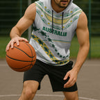 2026 Autumn Rugby Nations Australia Custom Sleeveless Hoodie Indigenous Turtle Aboriginal Dot Art