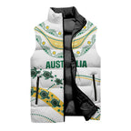 2026 Autumn Rugby Nations Australia Custom Sleeveless Puffer Jacket Indigenous Turtle Aboriginal Dot Art