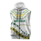 2026 Autumn Rugby Nations Australia Custom Sleeveless Zip Hoodie Indigenous Turtle Aboriginal Dot Art