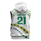 2026 Autumn Rugby Nations Australia Custom Sleeveless Zip Hoodie Indigenous Turtle Aboriginal Dot Art