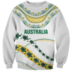 2026 Autumn Rugby Nations Australia Custom Sweatshirt Indigenous Turtle Aboriginal Dot Art