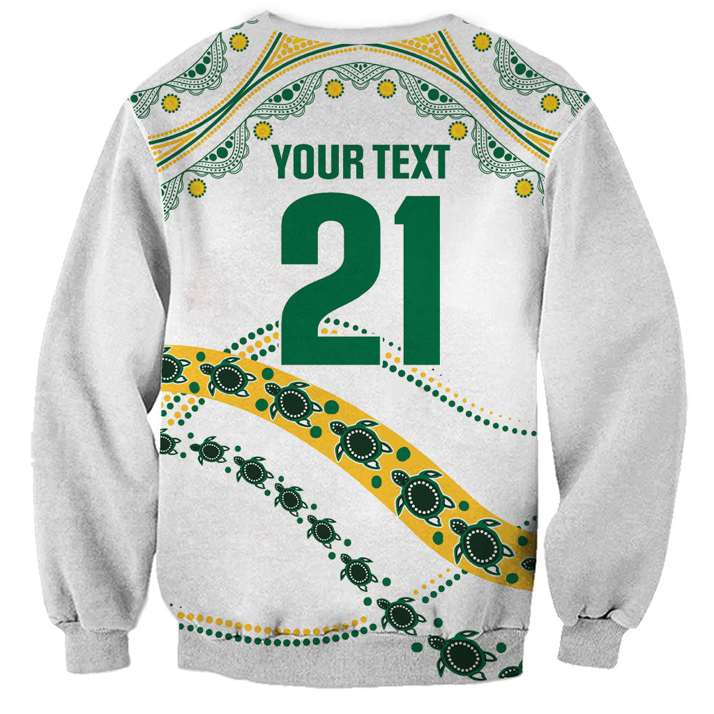 2026 Autumn Rugby Nations Australia Custom Sweatshirt Indigenous Turtle Aboriginal Dot Art