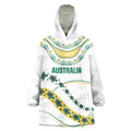 2026 Autumn Rugby Nations Australia Custom Wearable Blanket Hoodie Indigenous Turtle Aboriginal Dot Art