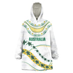 2026 Autumn Rugby Nations Australia Custom Wearable Blanket Hoodie Indigenous Turtle Aboriginal Dot Art
