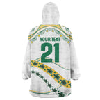 2026 Autumn Rugby Nations Australia Custom Wearable Blanket Hoodie Indigenous Turtle Aboriginal Dot Art