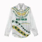 2026 Autumn Rugby Nations Australia Custom Women Casual Shirt Indigenous Turtle Aboriginal Dot Art