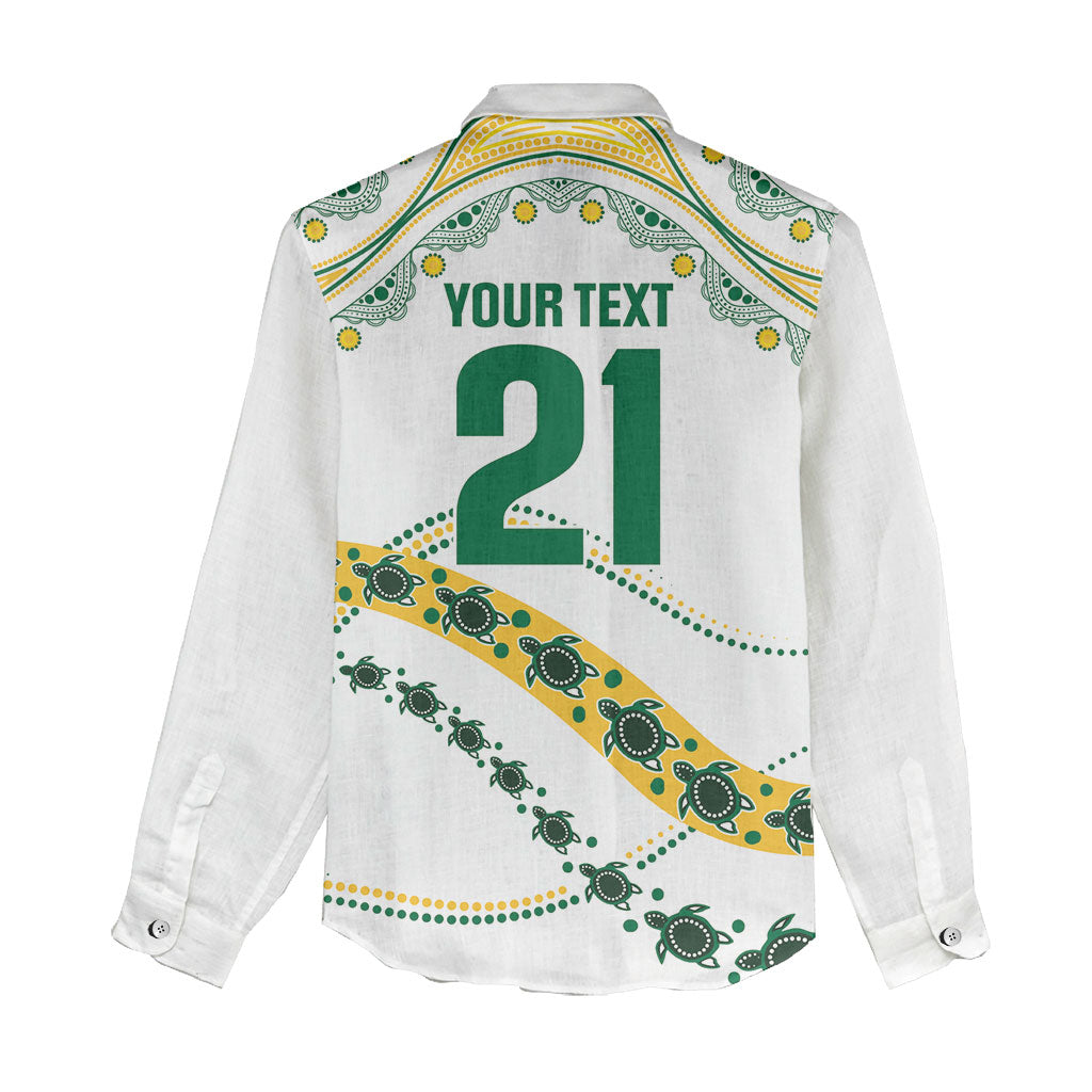 2026 Autumn Rugby Nations Australia Custom Women Casual Shirt Indigenous Turtle Aboriginal Dot Art