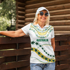2026 Autumn Rugby Nations Australia Custom Women Polo Shirt Indigenous Turtle Aboriginal Dot Art