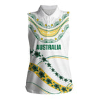 2026 Autumn Rugby Nations Australia Custom Women Sleeveless Polo Shirt Indigenous Turtle Aboriginal Dot Art