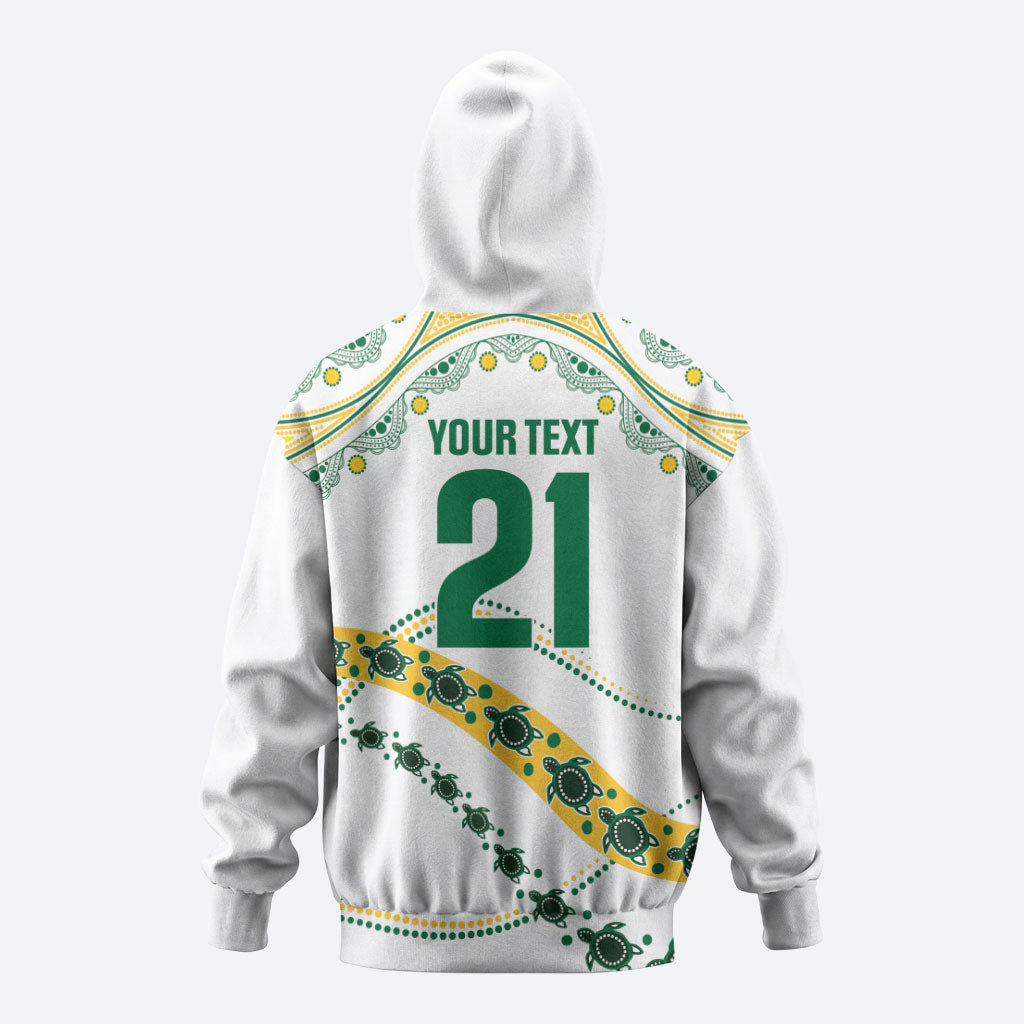 2026 Autumn Rugby Nations Australia Custom Zip Hoodie Indigenous Turtle Aboriginal Dot Art