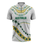 2026 Autumn Rugby Nations Australia Custom Zipper Polo Shirt Indigenous Turtle Aboriginal Dot Art