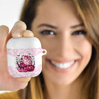 Aboriginal Pink Ghost Pumpkin AirPods Case Aboriginal Halloween Wear Pink