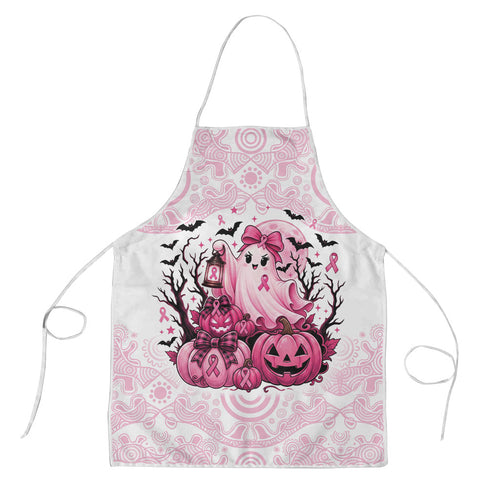 Aboriginal Pink Ghost Pumpkin Apron Aboriginal Halloween Wear Pink
