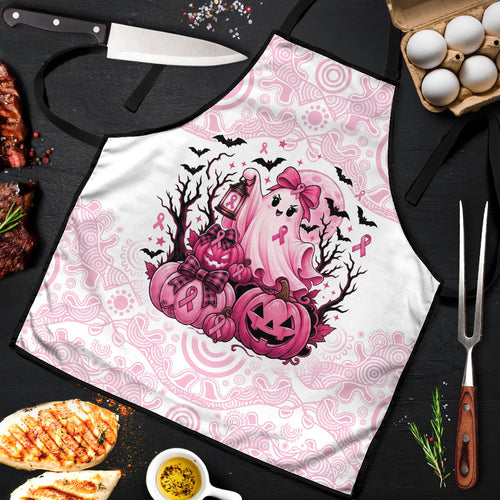 Aboriginal Pink Ghost Pumpkin Apron Aboriginal Halloween Wear Pink
