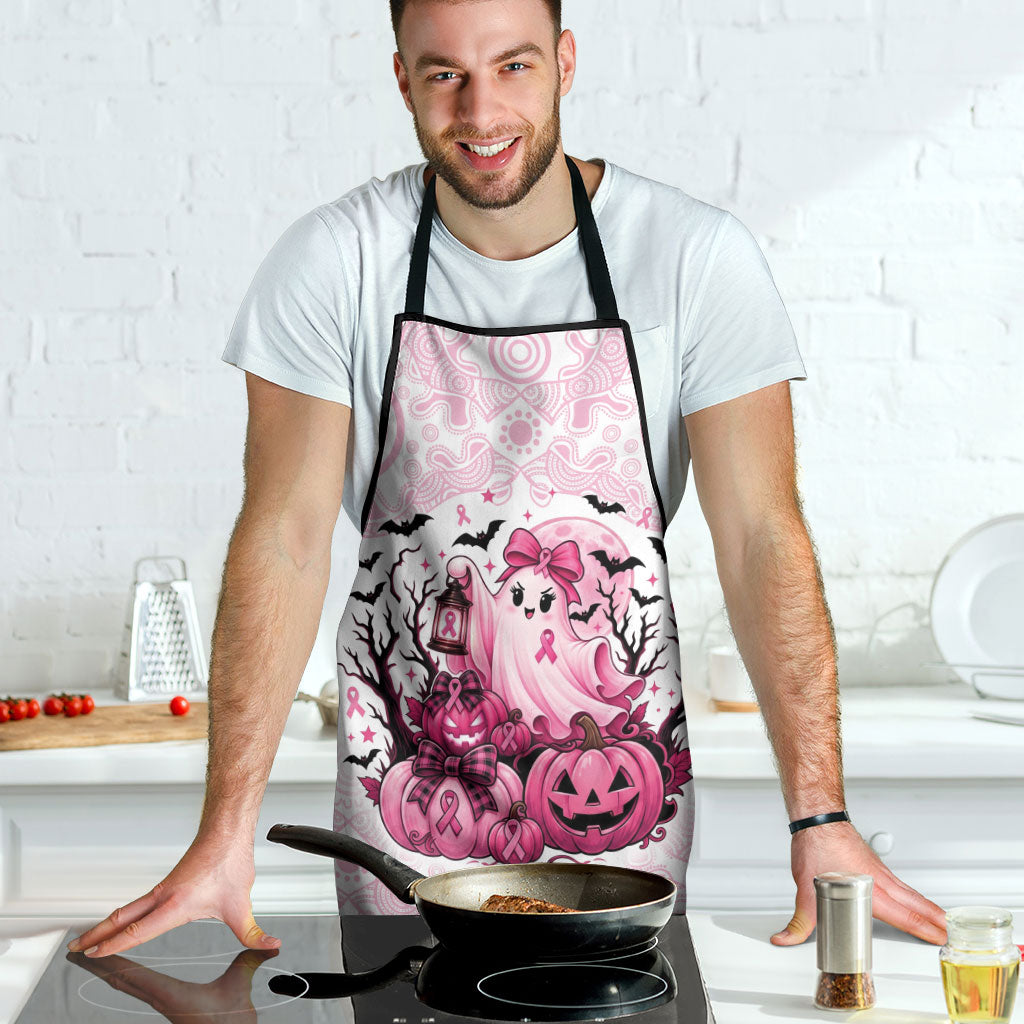 Aboriginal Pink Ghost Pumpkin Apron Aboriginal Halloween Wear Pink