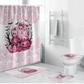 Aboriginal Pink Ghost Pumpkin Bathroom Set Aboriginal Halloween Wear Pink