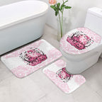 Aboriginal Pink Ghost Pumpkin Bathroom Set Aboriginal Halloween Wear Pink