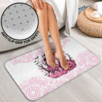 Aboriginal Pink Ghost Pumpkin Bathroom Set Aboriginal Halloween Wear Pink