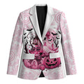 Aboriginal Pink Ghost Pumpkin Blazer Aboriginal Halloween Wear Pink