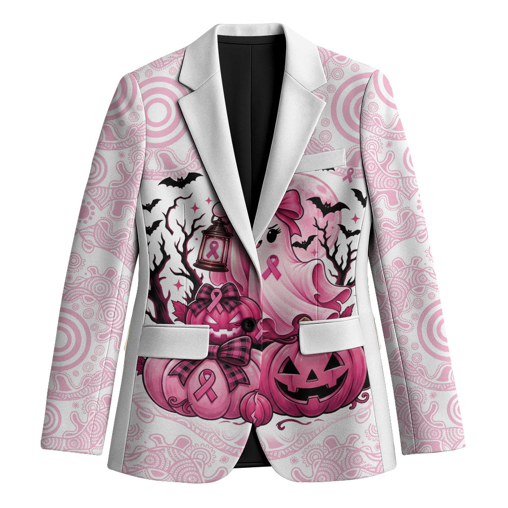 Aboriginal Pink Ghost Pumpkin Blazer Aboriginal Halloween Wear Pink